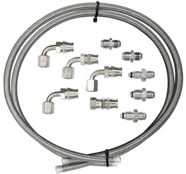 Billet Specialties Power Steering Hose Kit For Pump Mount Reservoir 1