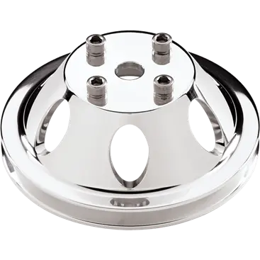 Billet Aluminum Big Or Small Block Chevy V-Groove Pulley, Long Water Pump, 6-7/16" Diameter 1