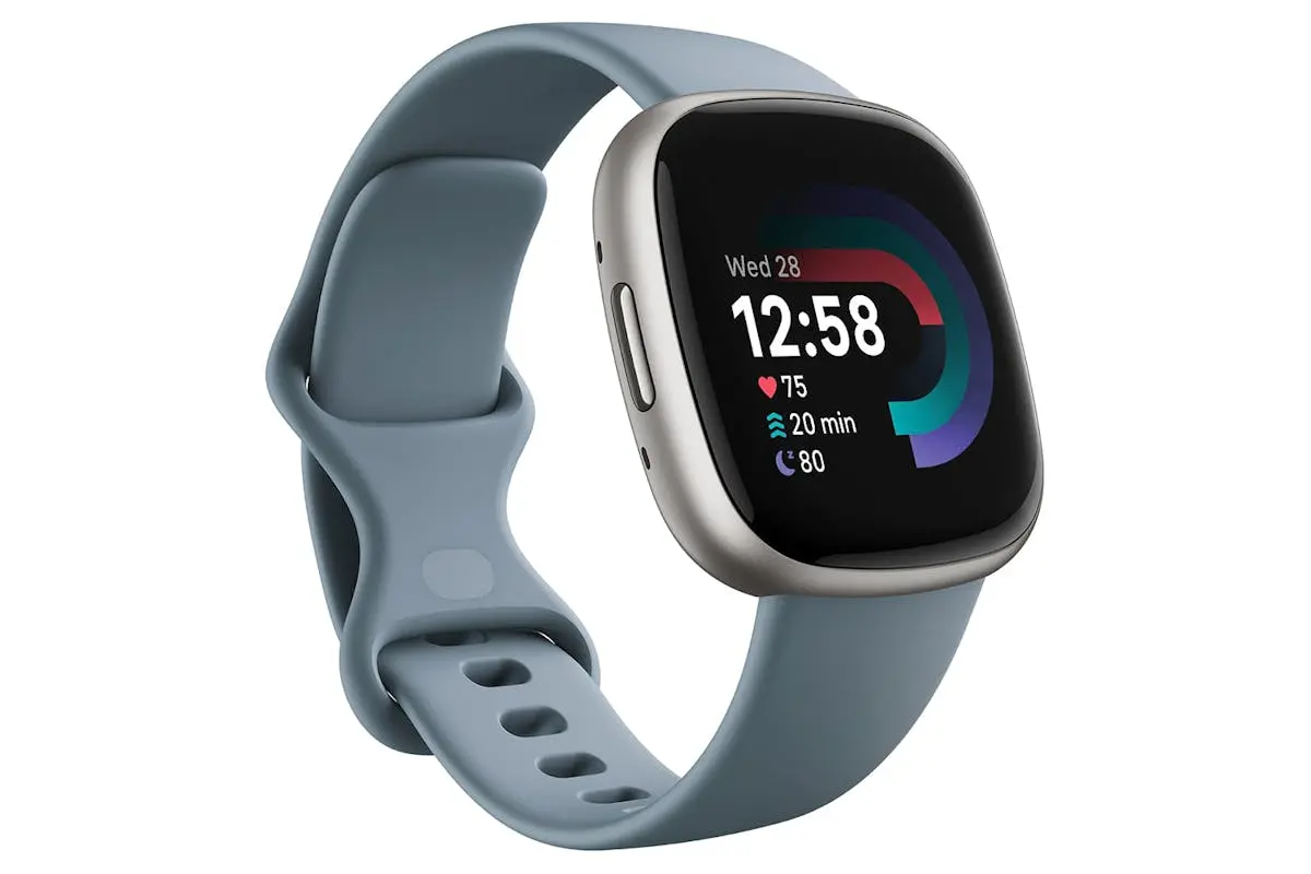 Fitbit Versa 4 - Fitness Smartwatch With Gps, Nfc Payments & 40+ Exercise Modes - Waterfall Blue/Platinum | 79-Fb523srag 1