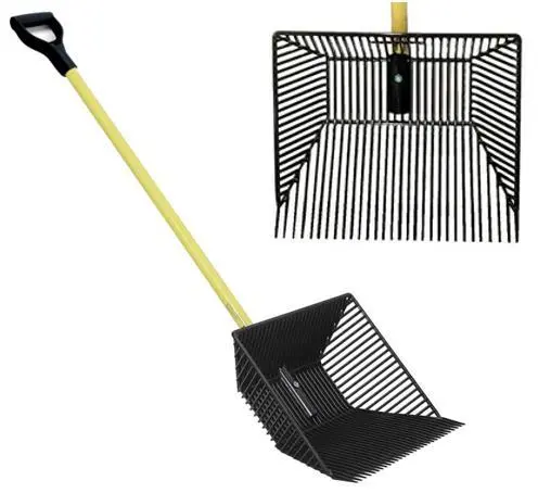 17" Poly Basket Scoop, D-Style Wood Handle 1