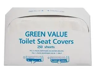 White 1/2 Fold Toilet Set Cover (5000/Cs) 1