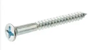 #8-15X4" Flat Head Phil Wood Screw Zinc 100Bx 1