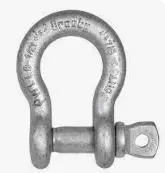 1/2" Anchor Shackle,Screw Pin,H/G,Alloy 1