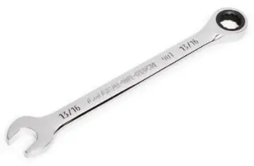 13/16" 12 Point Ratcheting Combination Wrench, 90-Tooth, Gearwre 1
