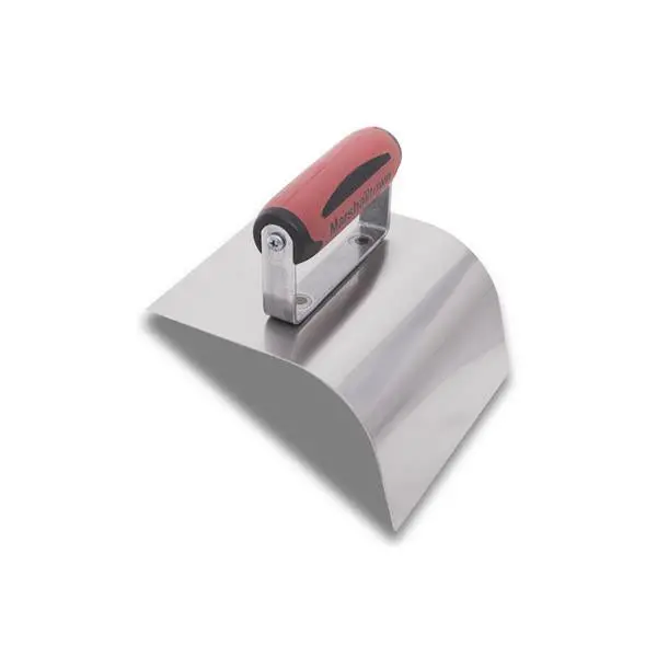 6" X 5" X 3-1/2" Ss Curb Tool - 2" Radius - Durasoft Handle 1