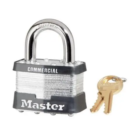 2" Wide Laminated Stl Padlock, Keyed Alike, Key #3303 1