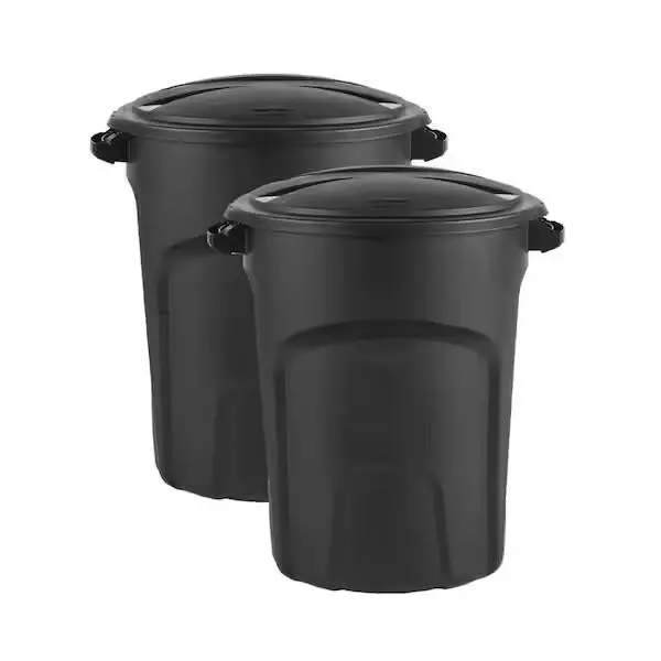 Roughneck 32 Gal Black Vented W/Lid 1