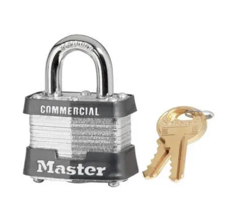 1-9/16" Wide Laminated Steel Padlock, Keyed Alike 1