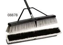 24" Contractor Sweep, Blk Poly Ctr, Flg Gray Cs, 3" Trim 1