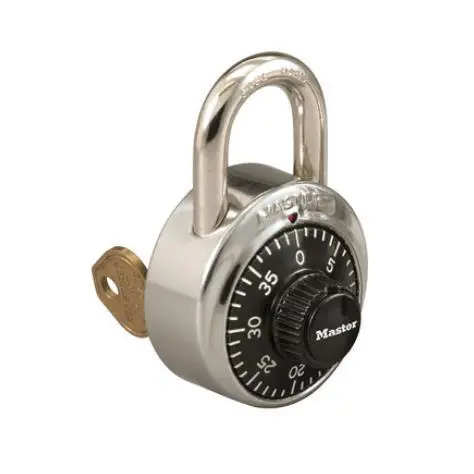 General Security Combination Padlock W/ Key Feature, V610, 1-7/8" 1
