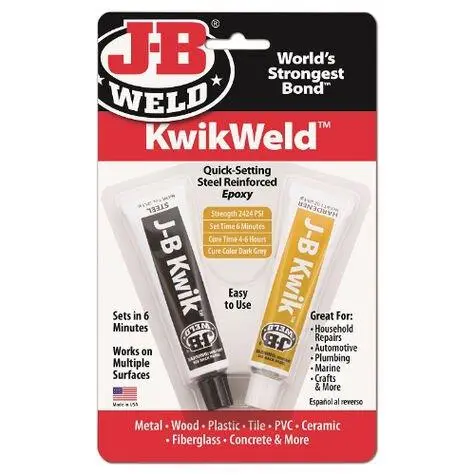 J-B Weld Kwikweld Quick Setting Steel Reinforced Epoxy - 2 Oz. 1