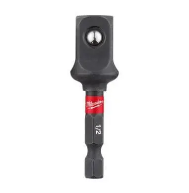 Milwaukee Shockwave 1/4" Hex To 1/2" Square Socket Adapter 1