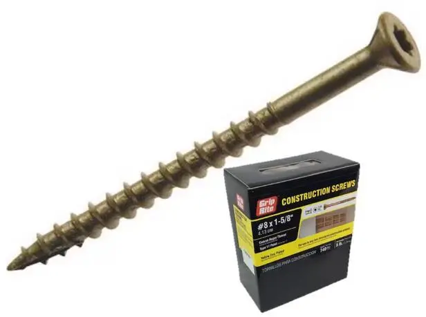 #8 X 1-5/8" Construction Screw T25,  5Lb Box 1