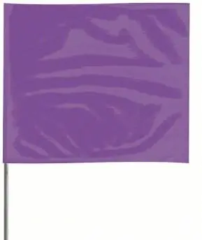 Stake Flag Purple 100/Bdl, 5" X 4" X 21" 1
