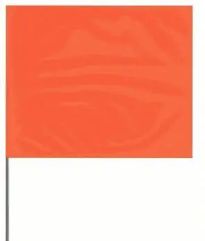 Stake Flag Glo Orng 4"X5"X21" 100/Bdl 1