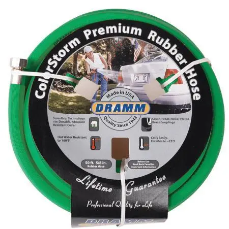 Premium Rubber Hose 5/8" X 50' Green, 130 Psi 160 Deg 1