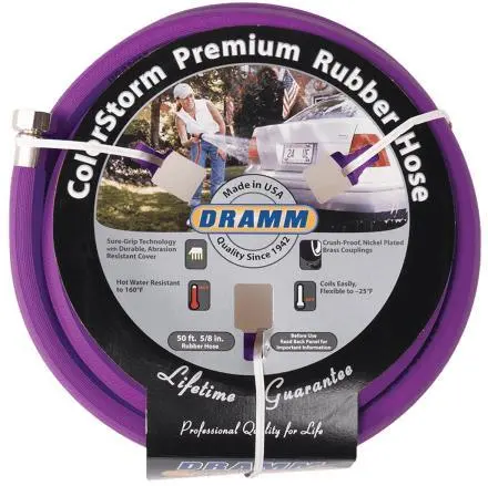 Premium Rubber Hose 5/8" X 50' Purple, 130 Psi 160 Deg 1
