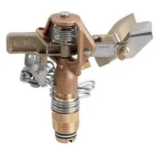 Brass Impulse Sprinkler Head W/ 3/4" Threaded Base 1