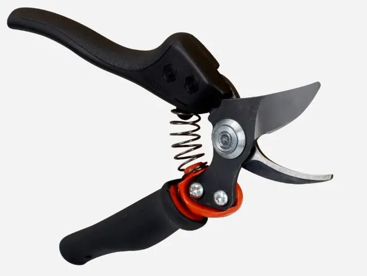 8" Bypass Secateurs W/Narrow Cutting Head Rotating Handle Carded 1
