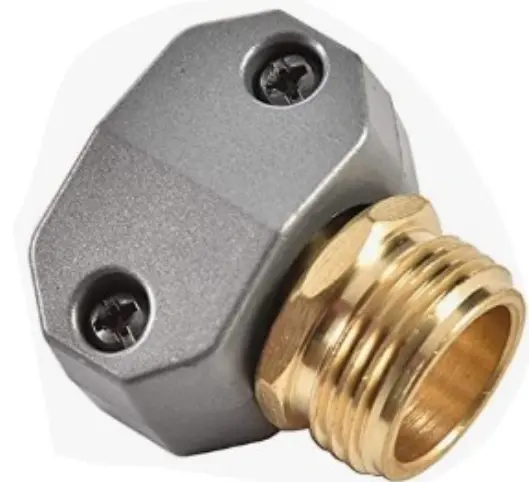 Male Hose Mender, Zinc/Brass 5/8 & 3/4 [01Mz] 1