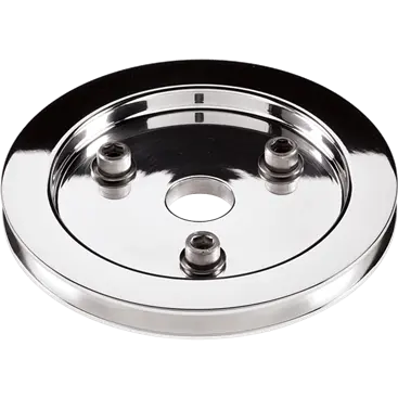 Billet Aluminum Small Block Chevy 1 Groove, V-Groove Crankshaft Pulley, Short Water Pump, 6-7/16" Diameter 1