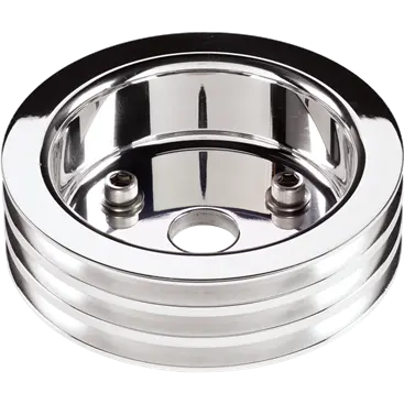 Billet Specialties Polished Aluminum Crankshaft Pulley For Small Block Chevy 3