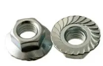 5/16"-18 Reg Hex Flange Nuts Serrated Cr Hard Zinc 1