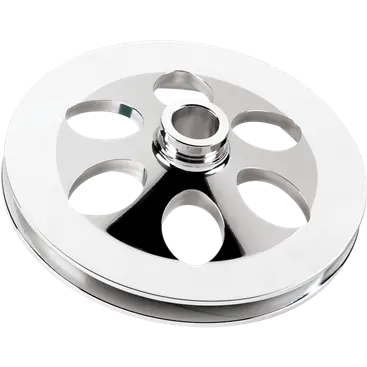 Billet Aluminum V-Groove Gm Type 2 Power Steering Pulley, 6" Diameter, Long Pump 1