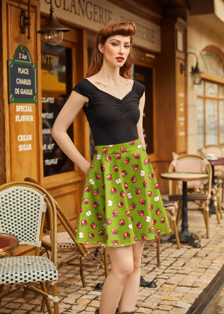 Apples Skater Skirt 1