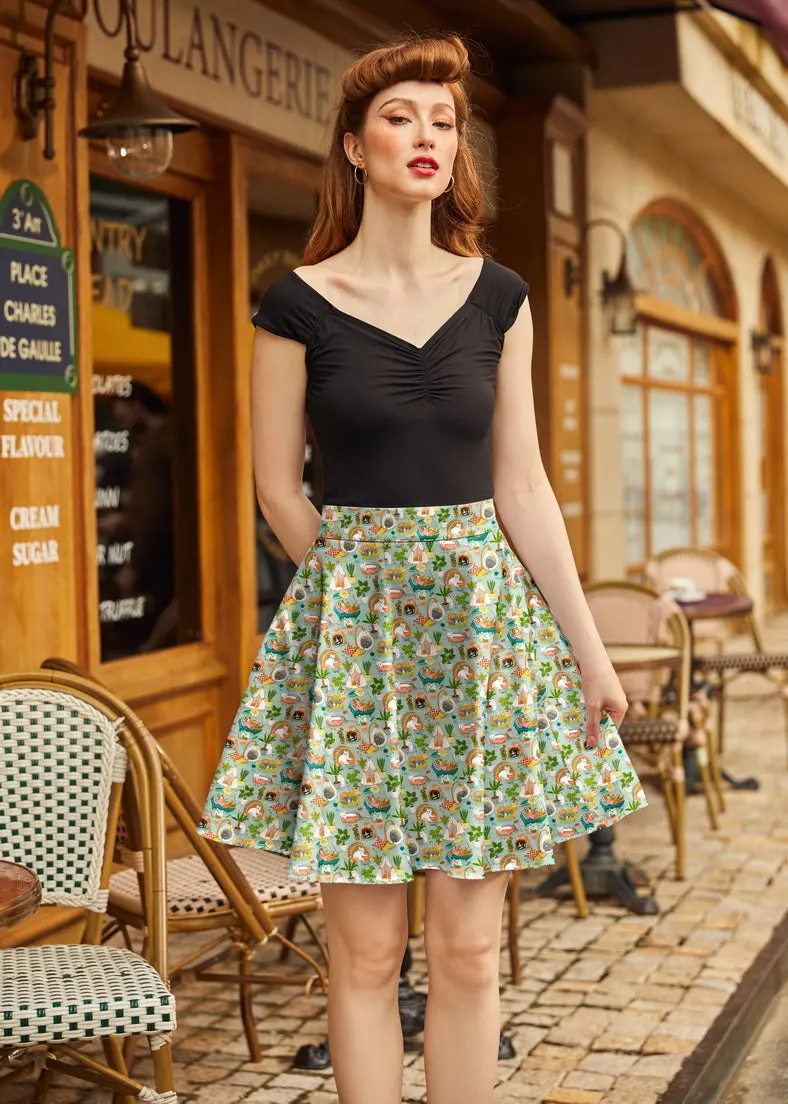 Cats & Plants Skater Skirt 1