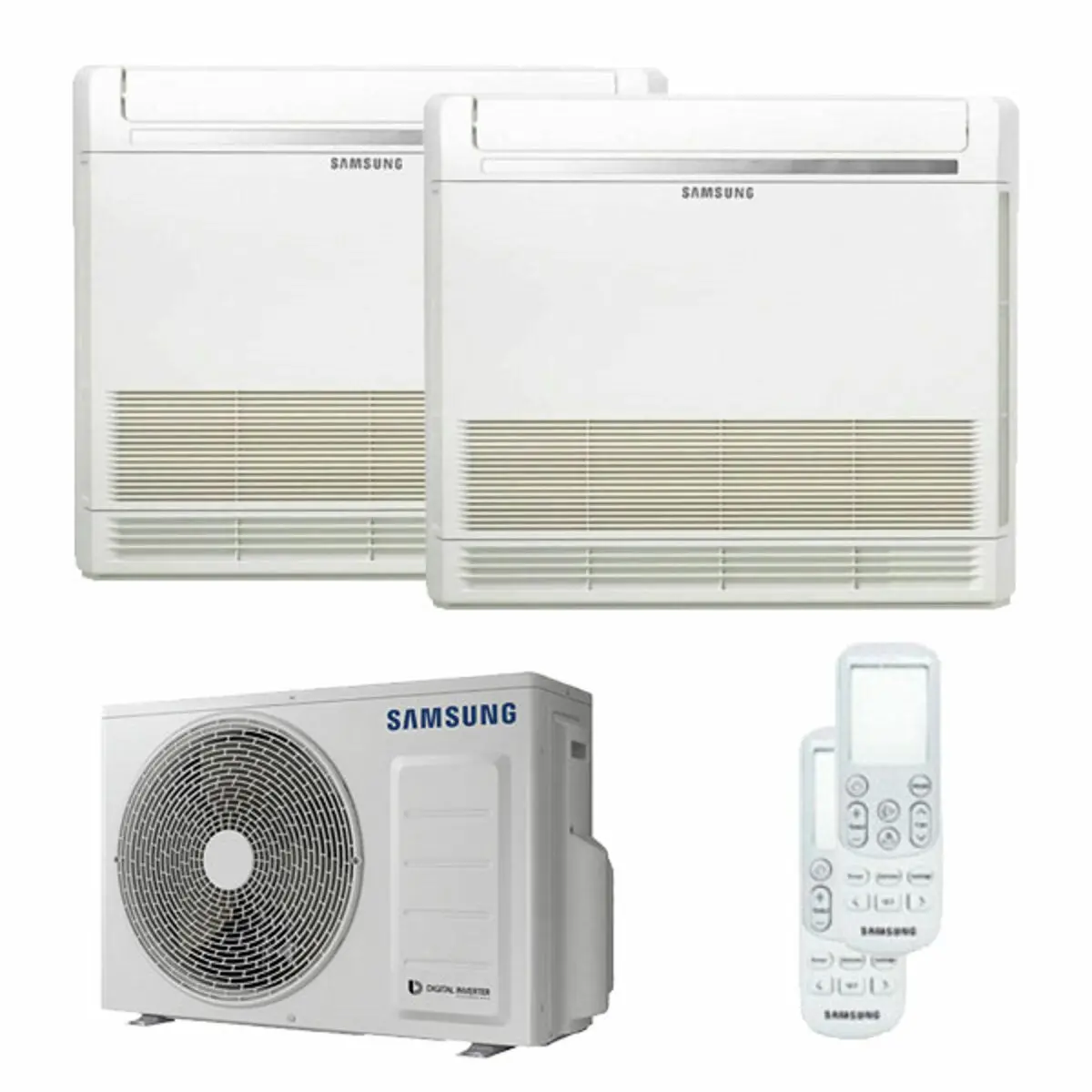Samsung Dual Split Console Air Conditioner 9000 + 9000 Btu Inverter A +++ Outdoor Unit 4.0 Kw 1