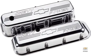 Billet Aluminum Big Block Chevy Chevy Power Script Valve Covers 1