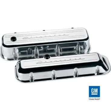 Billet Aluminum Big Block Chevy "Chevrolet" Style Valve Cover, (Pair) 1