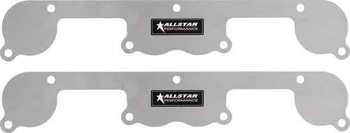 Exhaust Block Off Plate Set Sb Chevy Spread Port, Aluminum 1