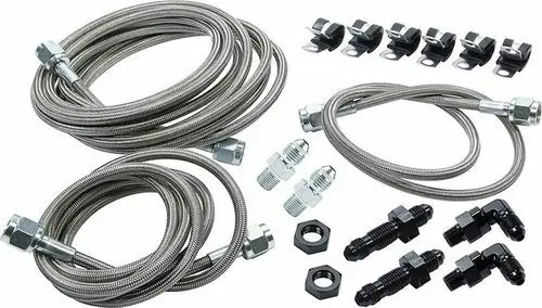 Front End Brake Line Kit For Dirt Late Models W/ Aftermarket Calipers 1