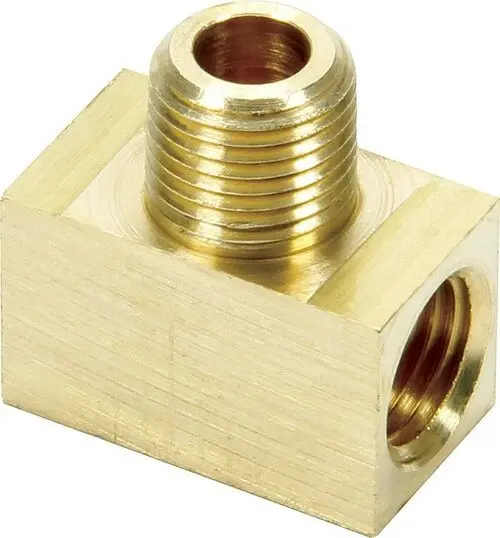 Inverted Flare Fitting 3/16" Tee W/ 1/8"-27Npt Male Nipple On Side 1