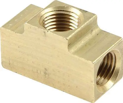 Inverted Flare Fitting 3/16" Tee W/1/8"-27Npt Port 1