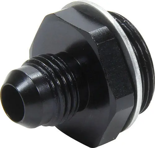 Aluminum Carburetor Fitting (Short) 7/8"-20 To Male -6 For Holley, Black 1