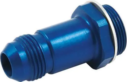 Aluminum Carburetor Fitting (Short) 7/8"-20 To Male -8 For Holley, Blue 1