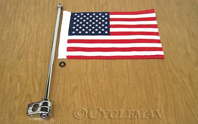 Flag Pole With American Flag & Acorn 1