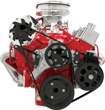 Billet Specialties Small Block Chevy Top Mount - Alternator And Power Steering Kits, Black 1