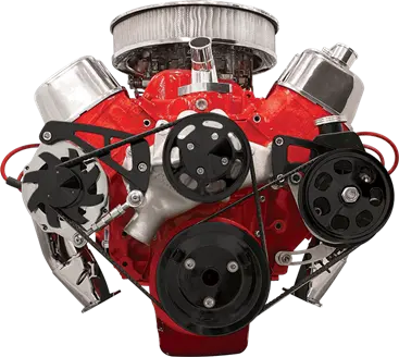 Billet Specialties Big Block Chevy Mid Mount - Alternator And Power Steering Kit, Black 1