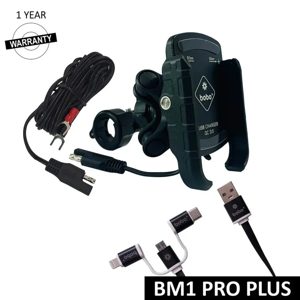 Bobo  Bm1 Pro Plus Bike Phone Holder (Bm1 Pro + Pro Plus Vibration Damper) Motorcycle Mobile Mount 1