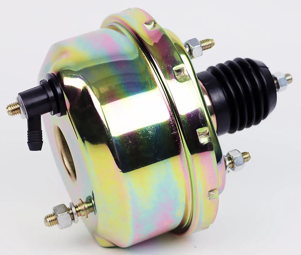 Gold Finish Universal Brake Booster 7" Single Diaphragm 1