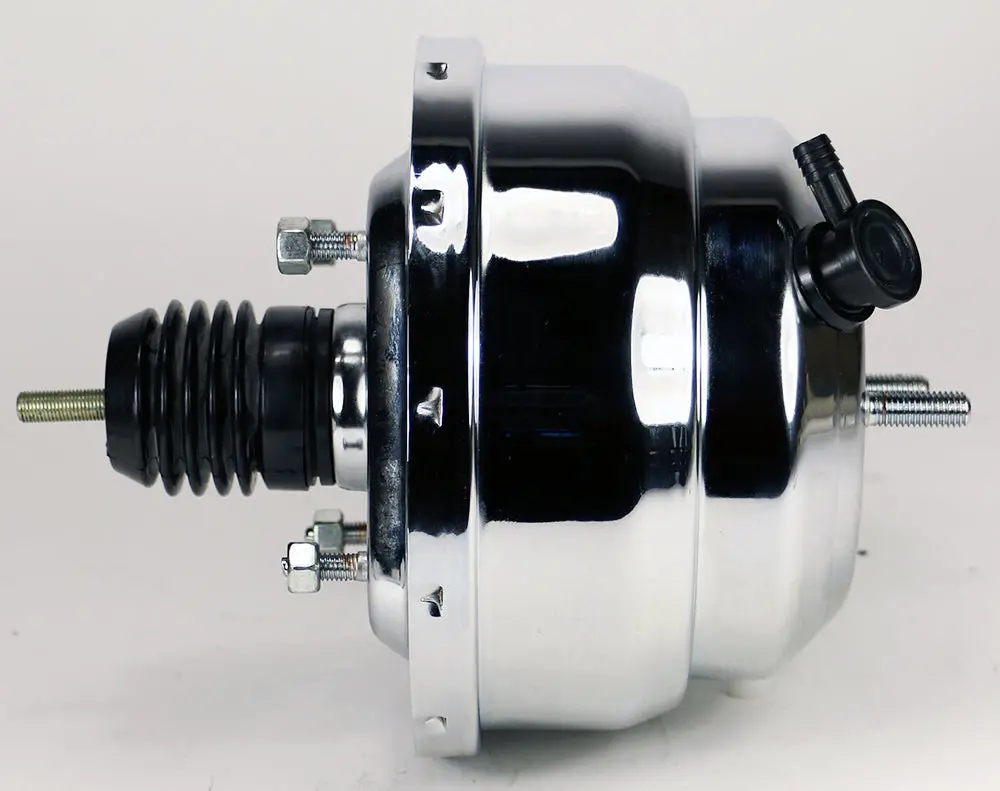 Chrome Plated Booster Universal Brake Booster 7" Dual Diaphragm 1