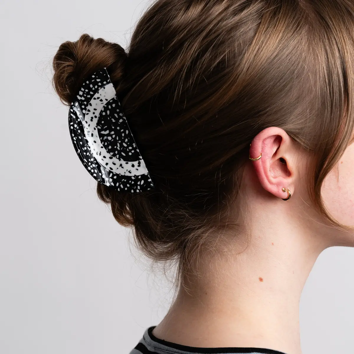 Black And White Rainbow Hair Claw 1
