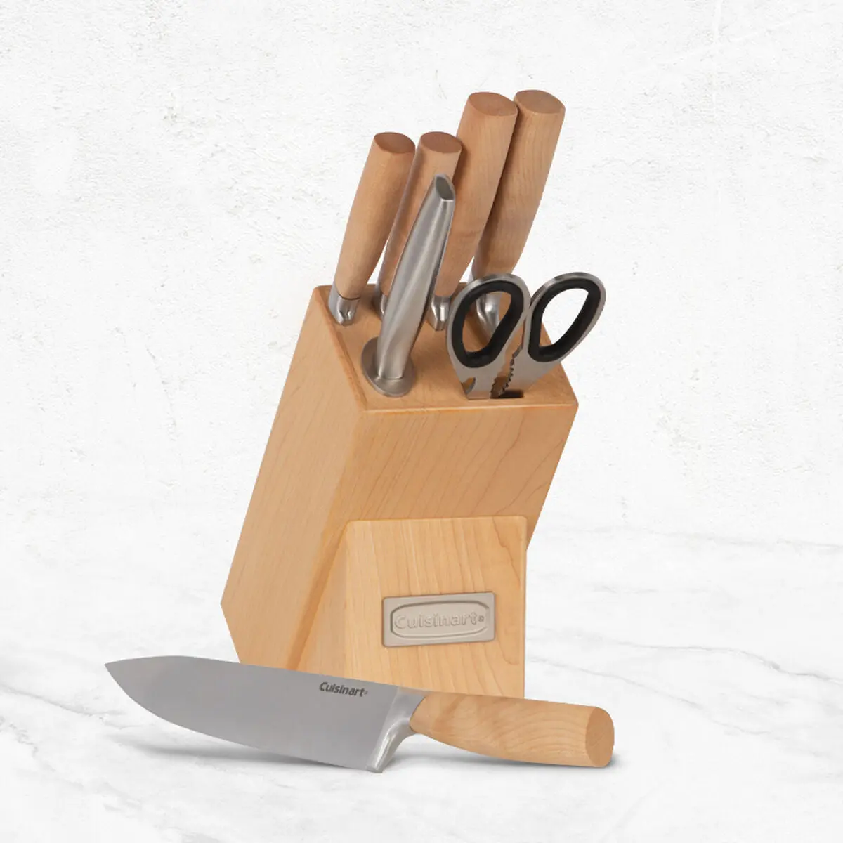 Cuisinart Knife Block Set Maple Wood 1
