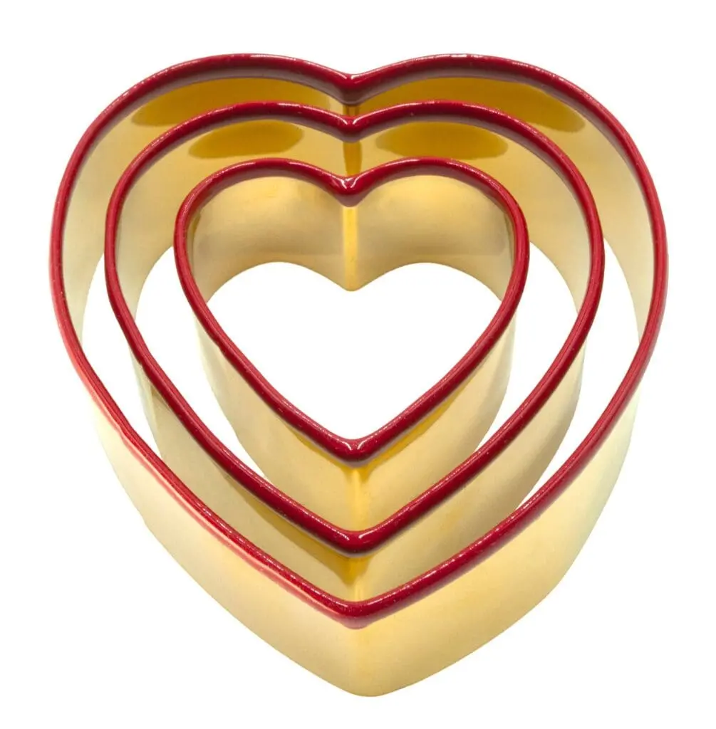 Kitchen Basics Cookie Cutter Hearts Set Of 3 1