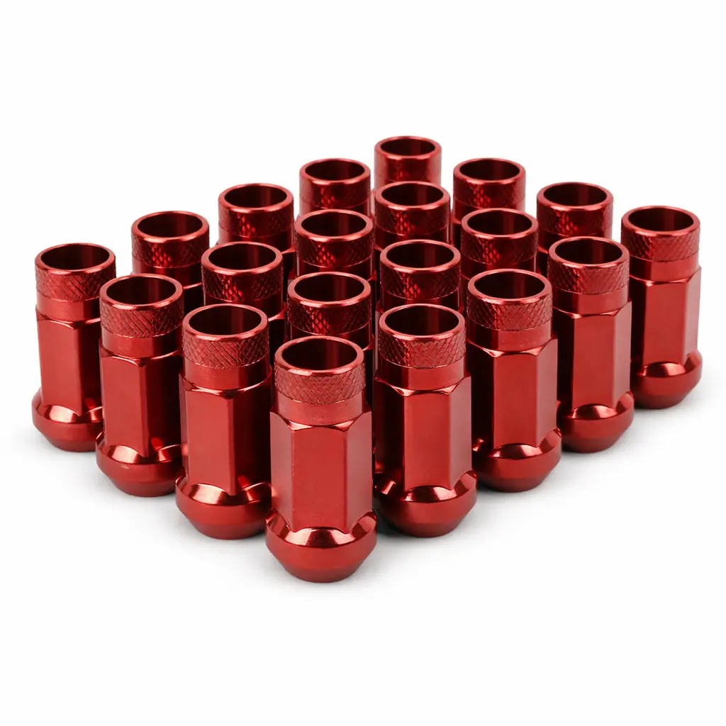 M12x1.5 Extend Rim Wheel Tuner Lug Nut - Red 1