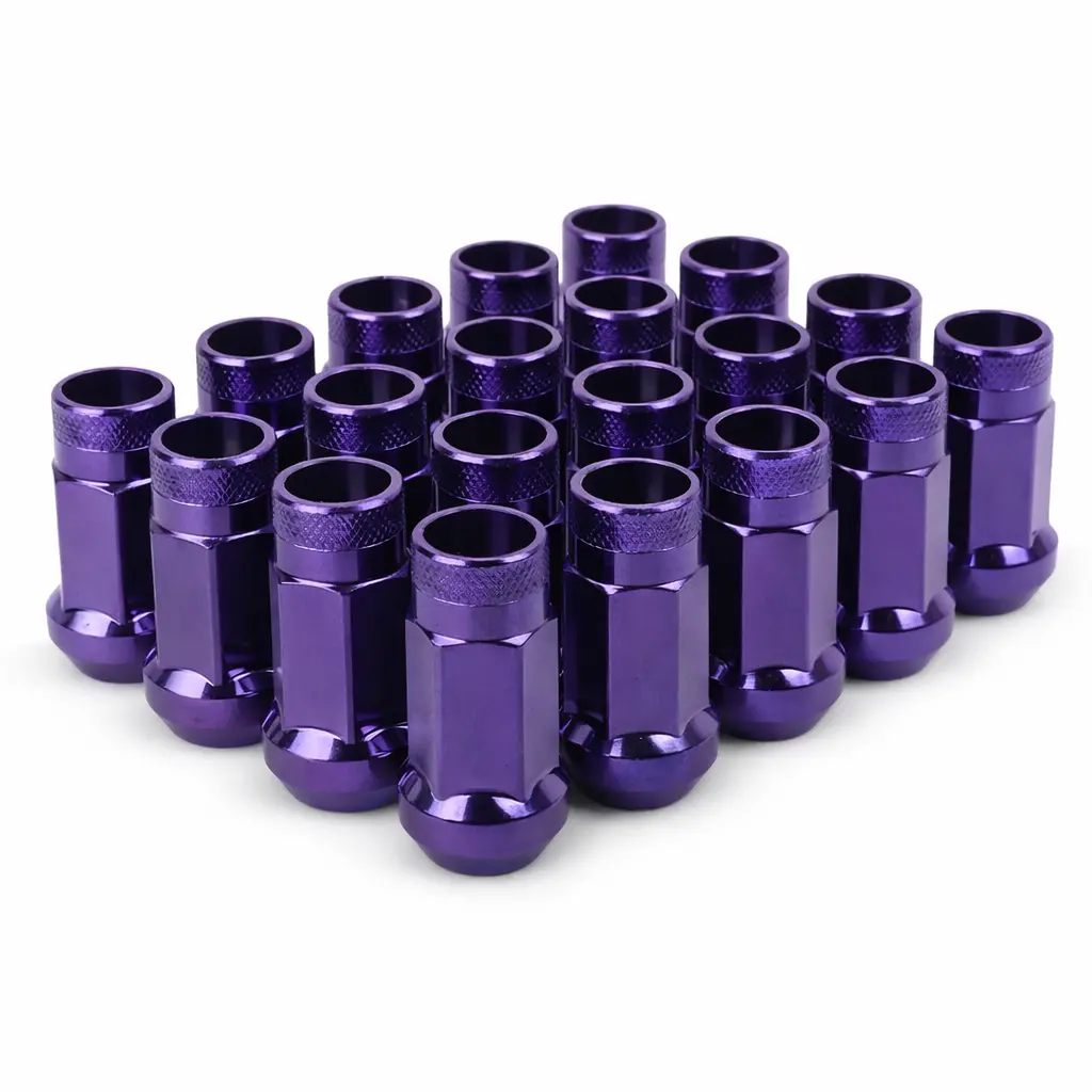 M12x1.5 Extend Rim Wheel Tuner Lug Nut - Purple 1